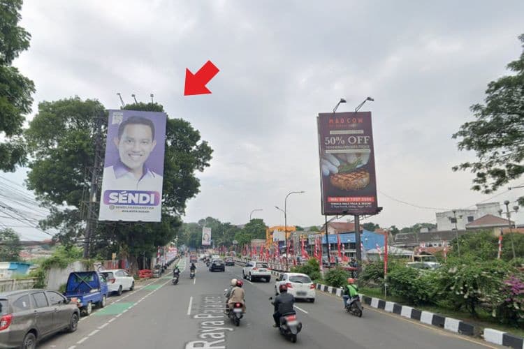 1 Panel Vertical Static Billboard at Jl. Pajajaran, Bogor, Jawa Barat  (nearby Balebinarium II Gate)