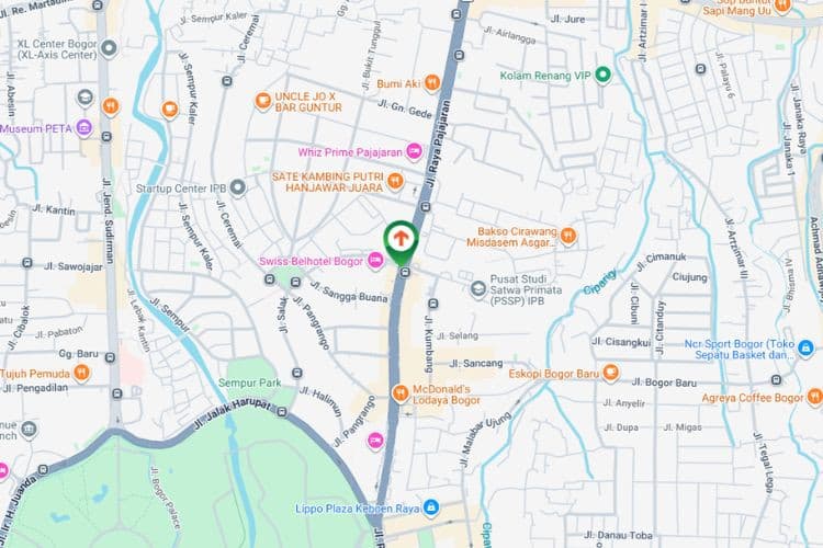 Map - Vertical Static Billboard di Jl. Pajajaran, Bogor, Jawa Barat  (across Kopi Tugoh)