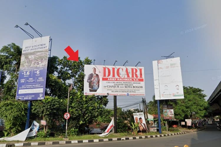 1 Panel Horizontal Static Billboard di Jl. KH. Soleh Iskandar, Bogor, Jawa Barat  (Intersection BORR, B)