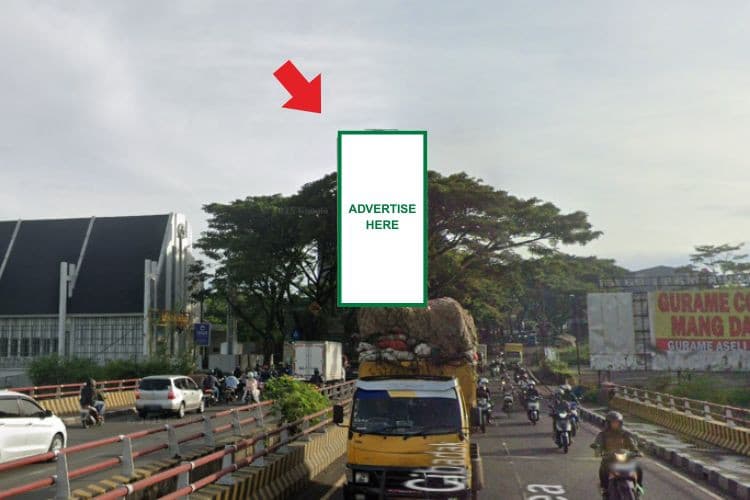 1 Panel Vertical Static Billboard at Jl. KH Abdullah Bin Nuh, Bogor, Jawa Barat  (nearby Cisadane Bridge)