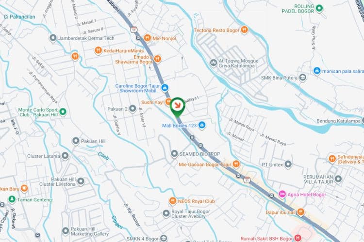 Map - Horizontal Static Billboard di Jl. Raya Tajur, Bogor, Jawa Barat  (nearby SPBU Lorena/Mall Boxies)