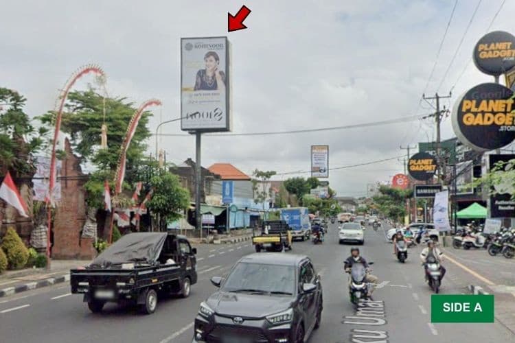 2 Sided Vertical Static Billboard at Jl. Teuku Umar, Denpasar, Bali  (across Planet Gadget SEP Teuku Umar)