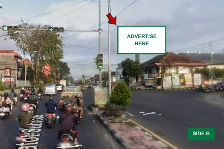 Horizontal Static Billboard at Jl. Gatot Subroto Barat, Denpasar, Bali  (nearby Kebo Iwa intersection) - Day View, Side B