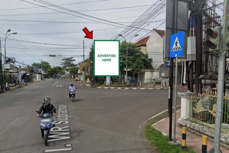 1 Panel Vertical Static Billboard at Jl. WR. Supratman, Buleleng, Bali  (nearby Jl. Ratulangi intersection)