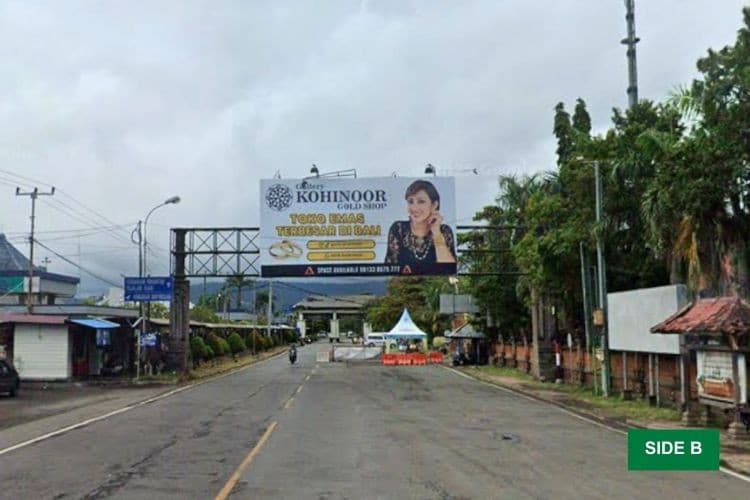 Bando Billboard at Jl. Raya Denpasar - Gilimanuk, Jembrana, Bali  (nearby Terminal Bus Pelabuhan Gilimanuk) - Day View, Side B