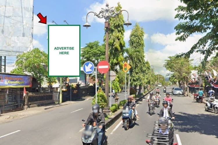 1 Panel Vertical Baliho Billboard at Jl. Sudirman, Karangasem, Bali 