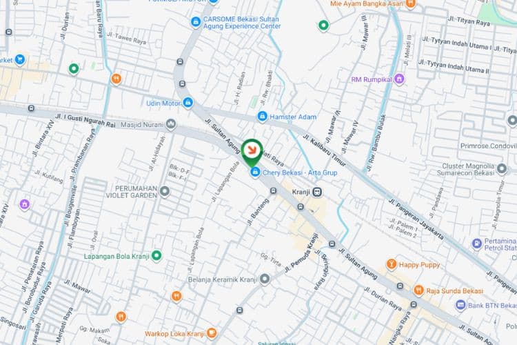 Map - Vertical Static Billboard at Jl. Raya Sudirman, Bekasi, Jawa Barat  (Kranji Flyover)