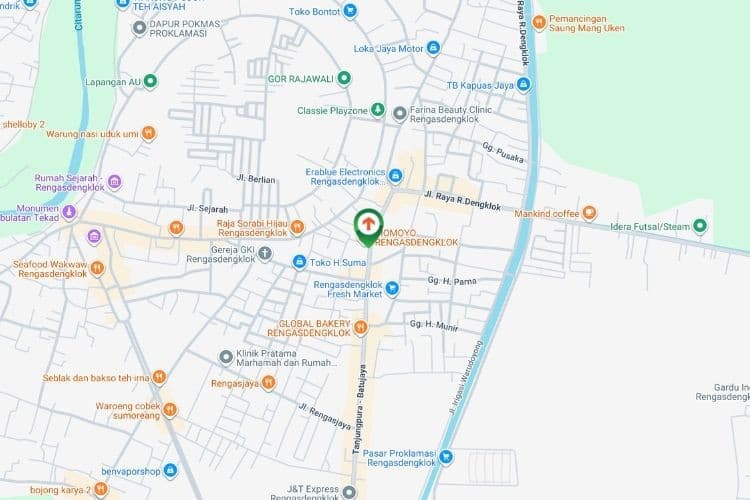 Map - Horizontal Bando Billboard at Jl. Raya R.Dengklok, Karawang, Jawa Barat  (near Store Cline Ponsel)