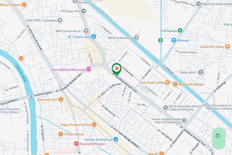 Map - Horizontal Bando Billboard di Jl. Jenderal Ahmad Yani, Karawang, Jawa Barat  (near Persika Karawang)