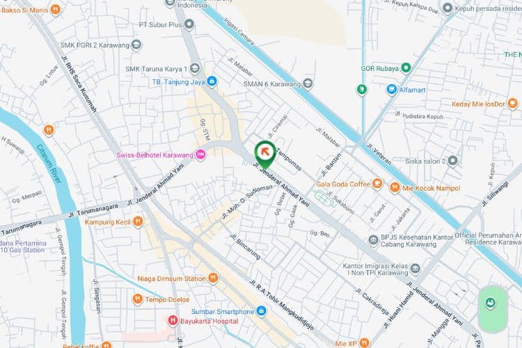 Map - Horizontal Bando Billboard di Jl. Jenderal Ahmad Yani, Karawang, Jawa Barat  (near Class 1B Karawang District Court)