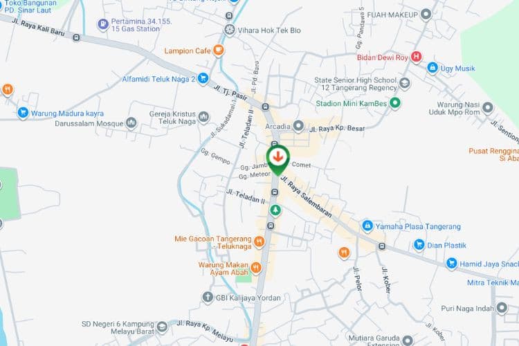 Map - Vertical Static Billboard at Jl. Raya Kampung Melayu, Tangerang, Banten (near Lula Clothes)