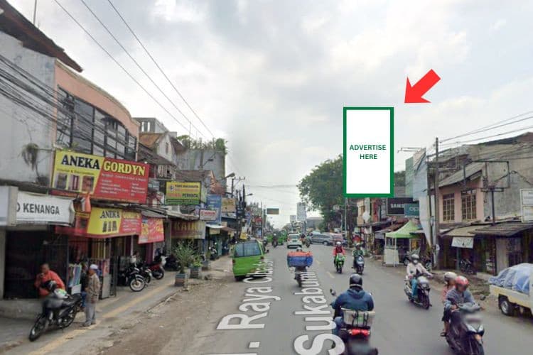 1 Panel Vertical Static Billboard at Jl. Raya Cibadak-Sukabumi, Sukabumi, Jawa Barat  (near Masjid Qubbatul Islam)