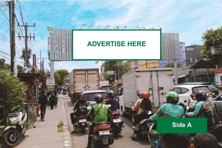 2 Sided Bando Billboard at Jl. Sudirman, Bekasi, Jawa Barat  (nearby OLXMOBBI Store Kranji)