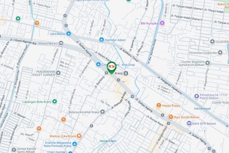 Map Bando Billboard at Jl. Sudirman, Bekasi, Jawa Barat  (nearby OLXMOBBI Store Kranji)