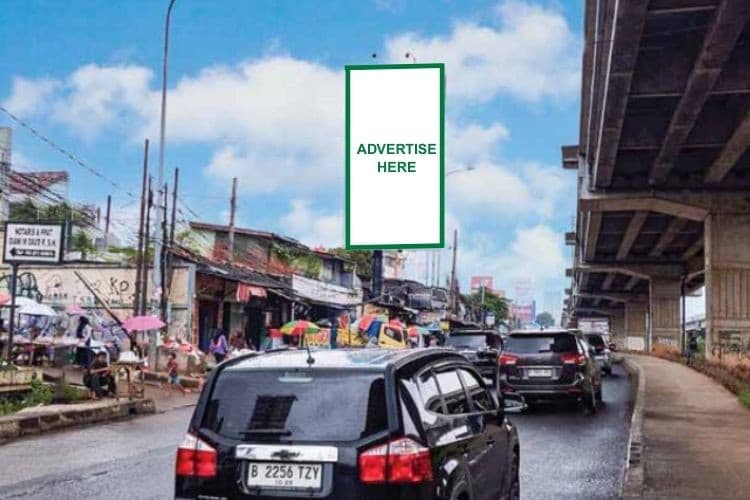 1 Panel Vertical Static Billboard at Jl. Noer Ali Kalimalang, Bekasi, Jawa Barat  (nearby McD Kota Bintang Bekasi)
