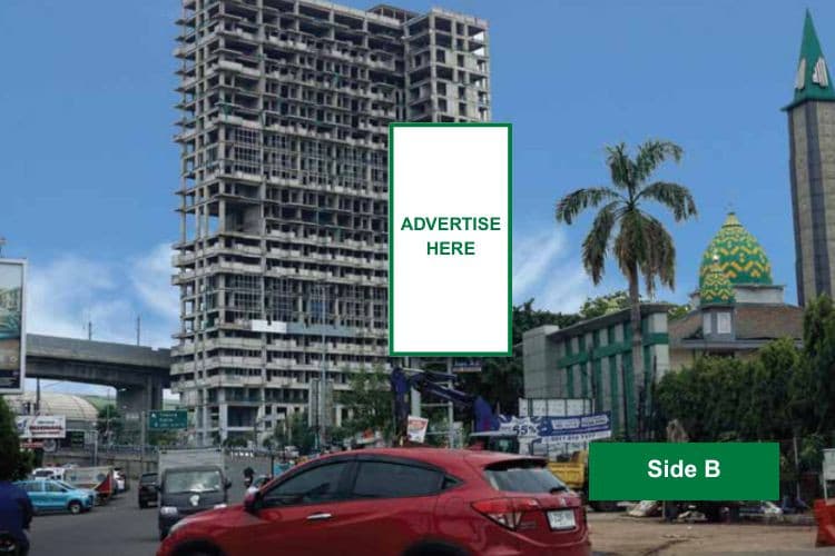 Vertical Static Billboard at Jl. Caman Raya, Bekasi, Jawa Barat  (in front of Pom Bensin Shell Jatibening)