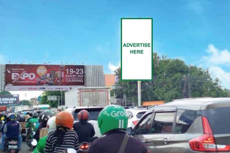 1 Panel Vertical Static Billboard at Jl. Sudirman, Bekasi, Jawa Barat  (nearby Kranji Flyover)