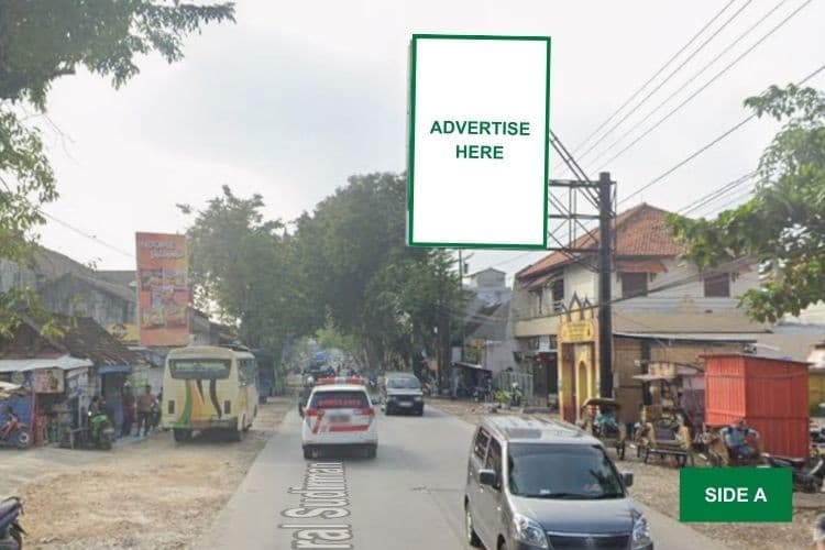 Vertical Static Billboard at Jl. Purwodadi - Godong, Grobogan, Jawa Tengah  (nearby Pasar Godong) - Day View
