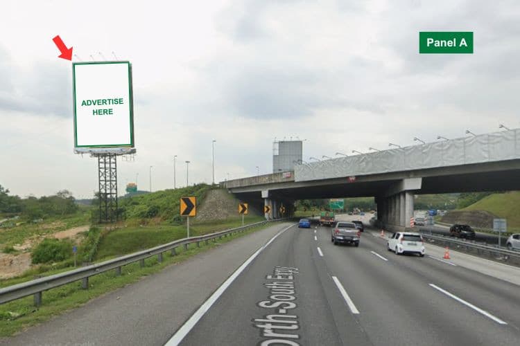 2 Sided Vertical Unipole Billboard at NSE Highway KM448.2, Rawang, Selangor