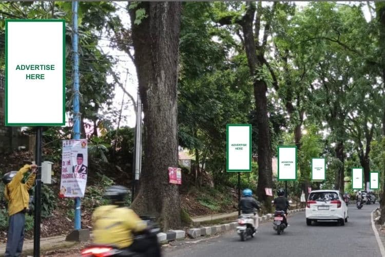 12 Sided Vertical Neonbox Billboard at Jl. Lamping, Bandung, Jawa Barat 