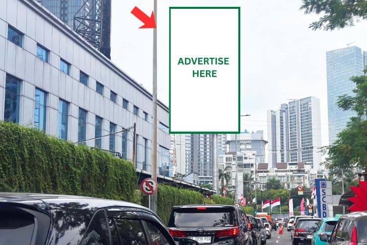 1 Panel Vertical Static Billboard at Jl. SCBD, Jakarta Selatan, DKI Jakarta (near Polda Metrojaya Jakarta)