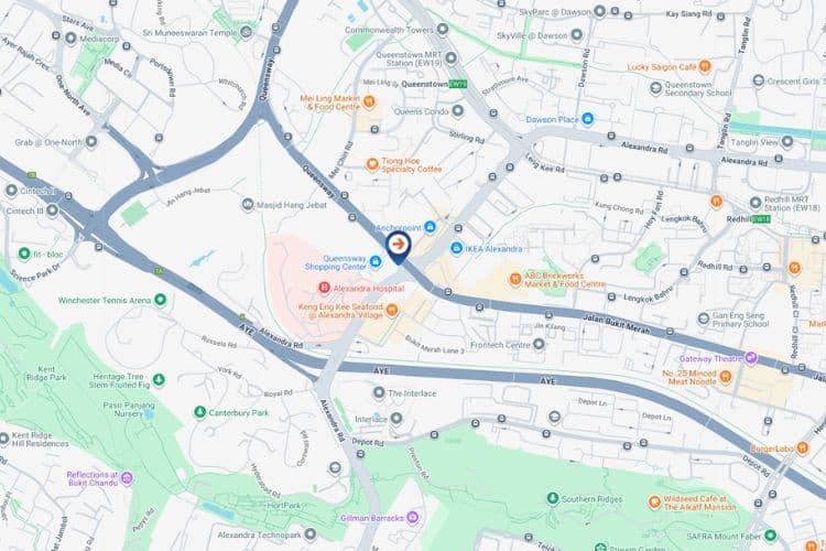 Map - Horizontal Digital Screen Billboard at Alexandra Rd, Queenstown, Central Region (attached to Queensway Shopping Centre)