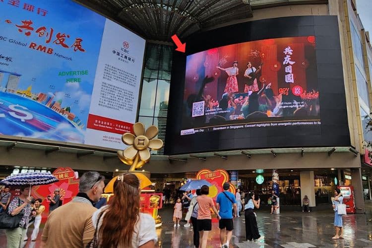 Horizontal Digital Screen Billboard at Chinatown Point, Chinatown, Central Region (facing junction of New Bridge Road & Cross St)