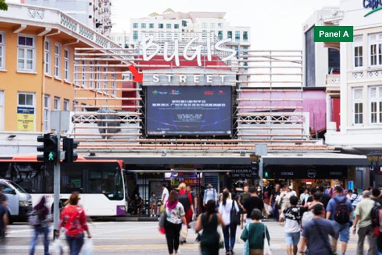 2 Panel Horizontal Digital Screen Billboard at Victoria St / Queen St, Central Region (attached to Bugis Street)