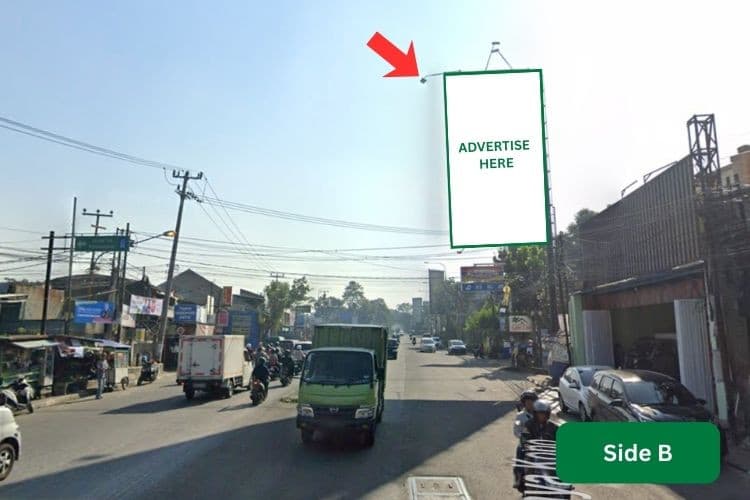 Vertical Static Billboard at Jl Raya Kopo, Bandung, Jawa Barat  (near Indomaret Kopo Elok) - Day View - Side B