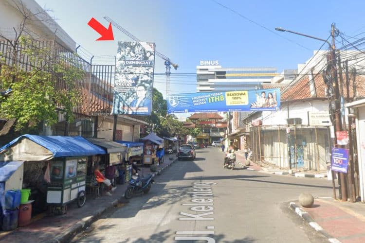1 Panel Vertical Static Billboard at Jl Kelenteng, Bandung, Jawa Barat  (near Maria Bintang Laut Elementary School)
