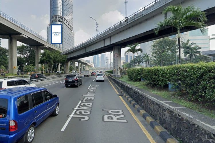 Vertical Videotron Billboard at Jl. Jend. Gatot Soebroto, Jakarta Selatan, DKI Jakarta  (Day View)