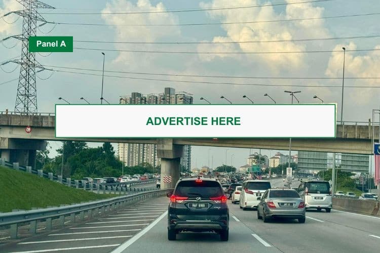 2 Sided Overhead Bridge Billboard at DUKE Highway, Kuala Lumpur (from Jalan Duta Toll)