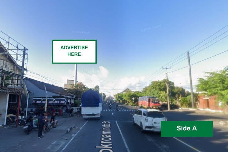 1 Sided Horizontal Static Billboard at Jl. Cokroaminoto, Denpasar, Bali (in front of Terminal Ubung, Side A)