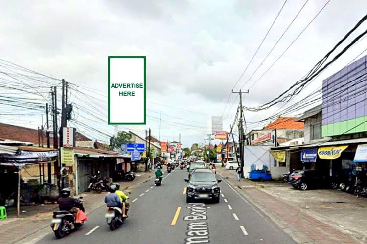 1 Sided Vertical Static Billboard at Jl. Imam Bonjol, Denpasar, Bali (nearby Pie Susu Dhian Khas Bali)