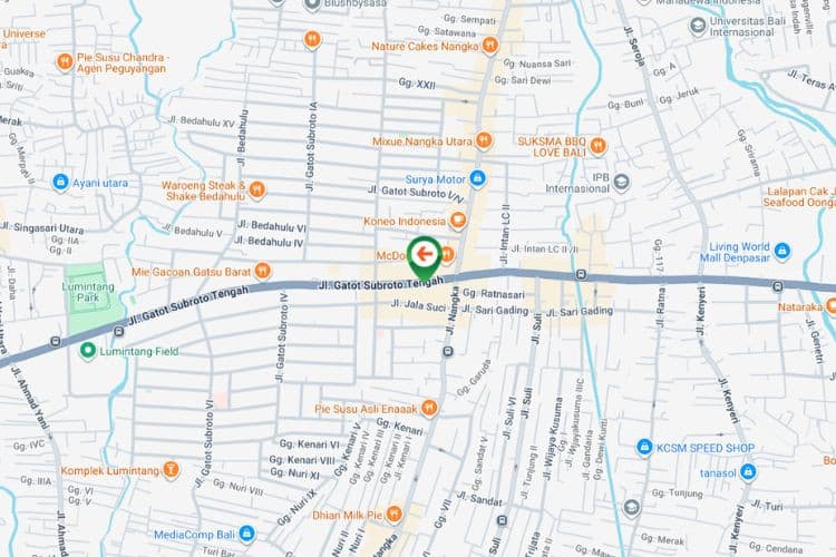 Map - Horizontal Static Billboard at Jl. Gatot Subroto Timur, Denpasar, Bali  (nearby Moon Chicken by Hangry Gatsu)