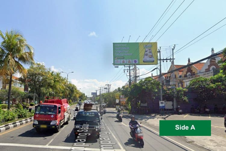1 Sided Horizontal Static Billboard at Jl. Bypass Ngurah Rai - Jl. Hang Tuah Sanur, Denpasar, Bali (Sanur Intersection, Side A)