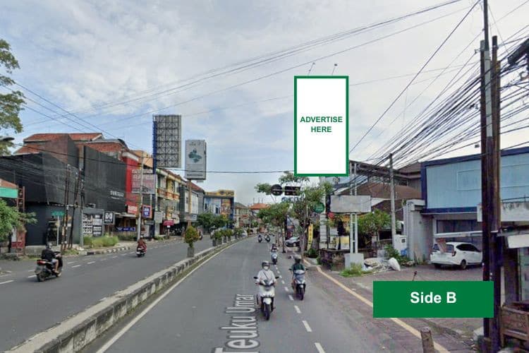 1 Sided Vertical Static Billboard at Jl. Teuku Umar, Denpasar, Bali (nearby Bakmi Akai, Side B)