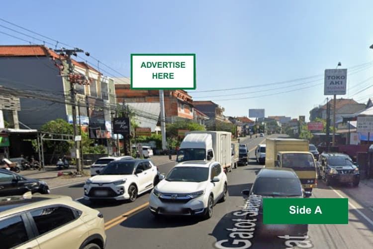 1 Sided Horizontal Static Billboard at Jl. Gatot Subroto, Denpasar, Bali (nearby Aston Denpasar Hotel, Side A)