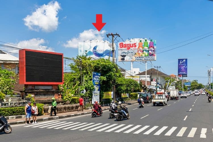 1 Panel Horizontal Static Billboard at Jl. Sunset Road, Badung, Bali (nearby Holiday Inn Express Bali Sunset Road)