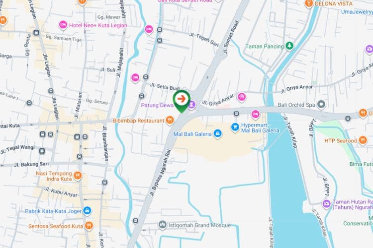 Map - Horizontal Static Billboard at Jl. ByPass Ngurah Rai Simpang Siur, Underpass, Badung, Bali  (nearby Dewa Ruci Statue)