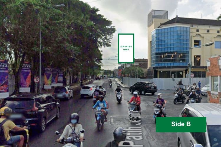 1 Sided Vertical Static Billboard at Jl. Patih Jelantik, Legian, Kuta, Badung, Bali (nearby Kuta Central Park Hotel Bali, Side B)