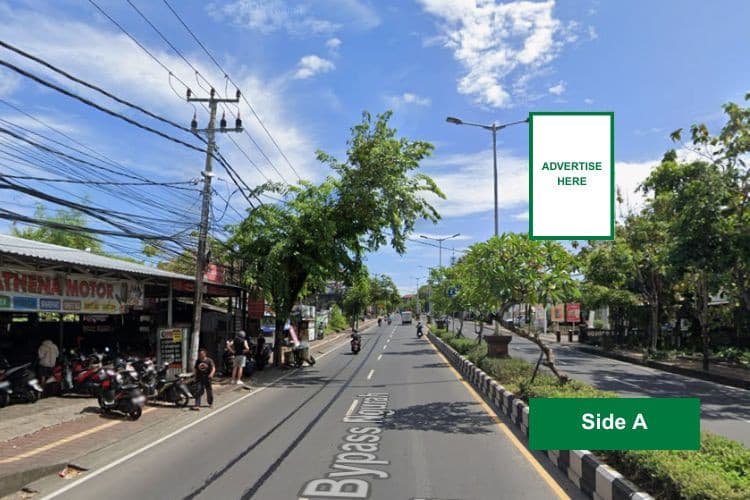 1 Sided Vertical Static Billboard at Jl. Bypass Ngurah Rai Nusa Dua, Badung, Bali (nearby Taman Ayodia)