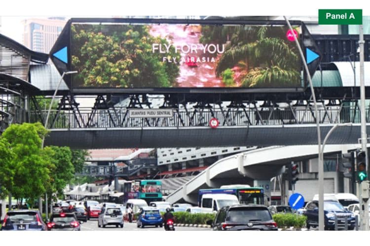 Digital Overhead Bridge Billboard at Jalan Pudu, Pudu Sentral, Kuala Lumpur