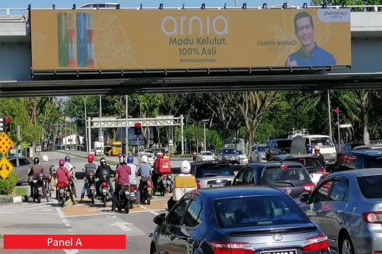 Digital Overhead Bridge Billboard at Jalan Ayer Itam - Jejambat Masjid Negeri, Air Itam, Penang near Wisma Panda Puteri