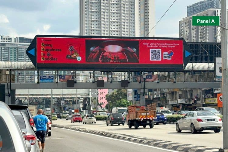 Digital Overhead Bridge Billboard at Jalan Loke Yew, Kuala Lumpur