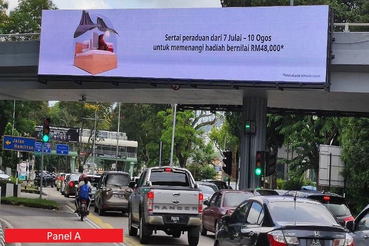 Digital Overhead Bridge Billboard at Jalan Masjid Negeri - SK Convent Green Lane, Jelutong, Penang