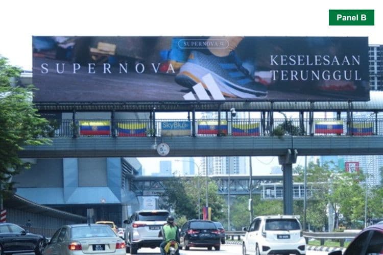 Digital Overhead Bridge Billboard at Jalan Cheras, Kuala Lumpur near Taman Midah