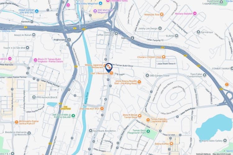 Map - Digital Overhead Bridge Billboard at Jalan Klang Lama, Kuala Lumpur