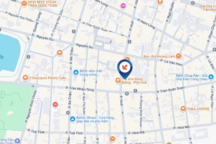 Map - màn LED tại 78 Phố Huế, phường Hai Bà Trưng, ​​Hà Nội.