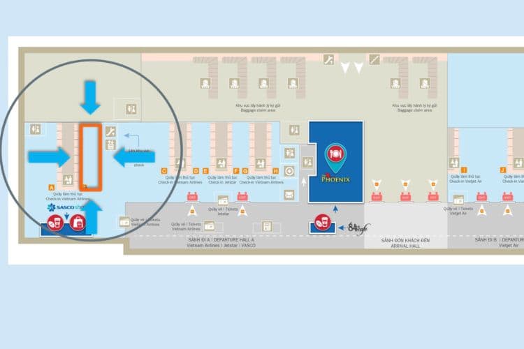 Map - mặt LED tại Nhà ga T3 Sân bay Tân Sơn Nhất, phường Tân Sơn Hoà, Thành phố Hồ Chí Minh.